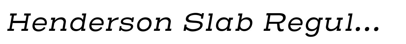 Henderson Slab Regular Italic